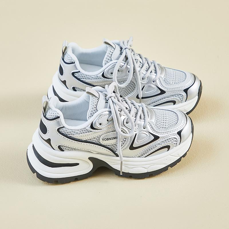New Fashionable Versatile Women's Spring Running Casual Comfortable Sneakers Thick Soles Height Increasing Women's Sports Shoes