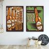 Poster Vintage Bevi Birra Fredda "Tutto Ciò di Cui Hai Bisogno è Birra" Citazioni Pittura su Tela Immagini Wall Art Decorazione per Casa Bar Caffè Club Cucina