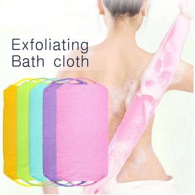 Striscia esfoliante con coulisse Asciugamano scrub resistente Asciugamano da bagno con coulisse Dopo il lavaggio Scrub Scrub Spugna esfoliante