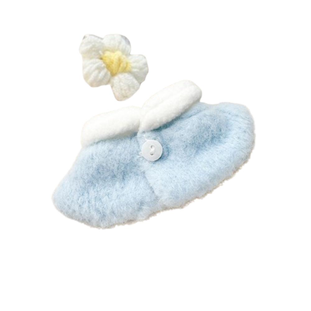 

Заколка для волос Подсолнух Сидящий Лабубу Время Ткань Плющевая Накидка 17см Плюшевые Куклы Одежда Детские Игрушки для Девочек Blue Cloak