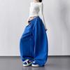 Koreanische Retro Hip-Hop Schlankmachende Winter-Jogginghose für Damen – Gebogener Beinschnitt, Lockerer Sitz