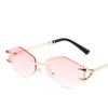 Vintage No Frame Rivet Hook Hexagon Sun Glasses For Ladies For For Gents Sun Glasses Luxury Designer Punk Popular Hip Hop Eyeglasses UV