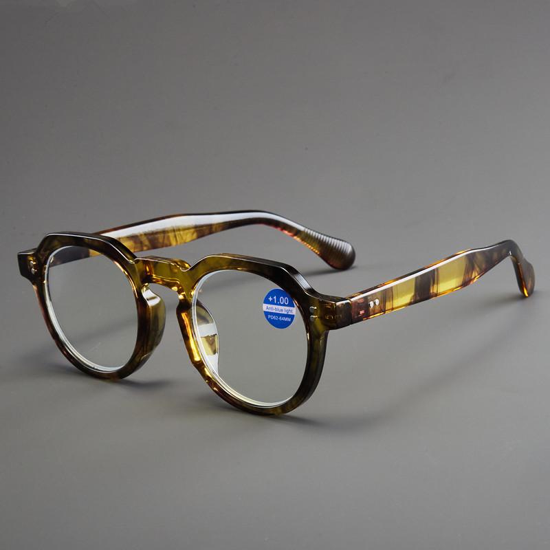 2025 Klassiske Anti-blå Lyse Runde Innfatningslesebriller Retro High-end Anti-stråling Mannlige og Kvinnelige Presbyopibriller
