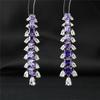 European and American Elegant Temperament Long CZ Dangle Earrings for Women 2022 Fashion Brand Jewelry Design Statement Eardrop