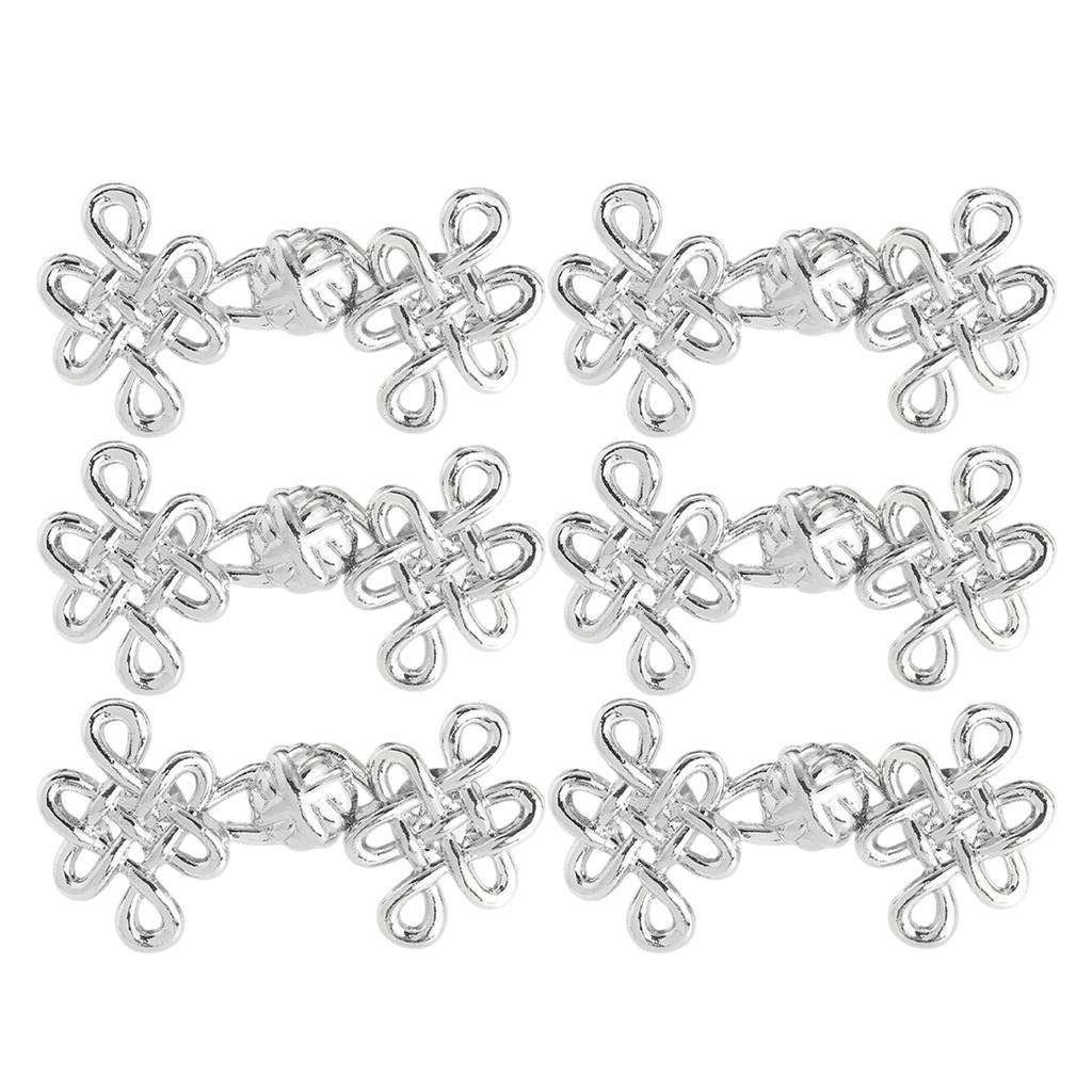 Chinese Knot Waist Tightening Clip Metal 3/6Set Adjustable Plating Pin for Loose Pants and Jeans Waist Fitness Extenders