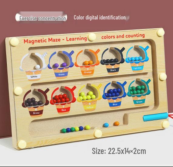 Kids  Magnetic Color Sorting Board Game - Educational Counting Toy with Magnetic Pen