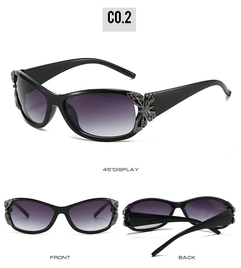 Fashion Butterfly Design Polarized Sunglasses Trendy Wrap Around Uv400 Protection Sports Sun Glasses Shades For Women