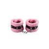 VaHppy Sex Toys 2pcs Blindfold + Handcuffs Cat Shape Pink/Black Plush SM BDSM Bondage Cosplay Couple Flirting