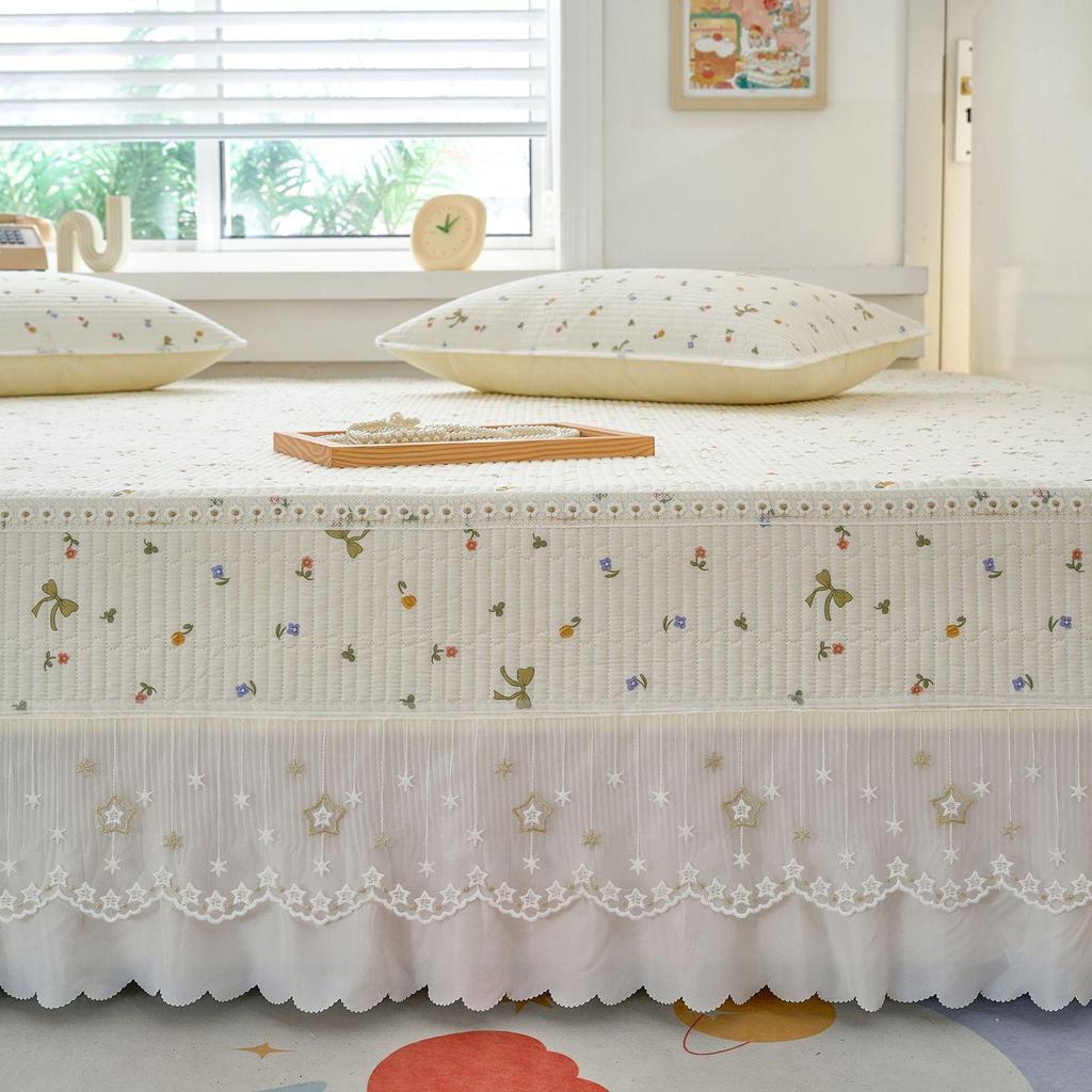 All-Season Pure Cotton Quilted Duvet & Non-Slip Kang Bed Cover Set