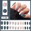 Pre-made Press-On Nails With Gradient Line Design Minimalist INS Style False Nail Tips Women