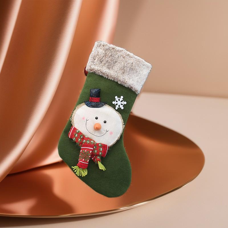 Christmas Stocking Large Plush Gift Sock Candy Bag Hanging Decoration Xmas Eve Party Home Decor