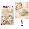 Pack of 16 Champagne Gold White Christmas Tree Traditional Pendant Ornaments