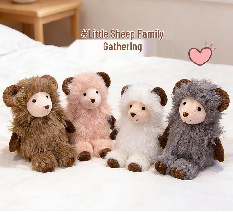 Year of the Sheep Meimei Plush Toy: Soft Sheep Doll Cushion for Kids