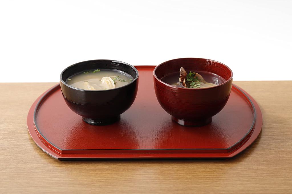 Osaka Choseido Wooden Soup Yamanaka Lacquer Dishwasher-Safe Bowl, Lacquer, 10.5cm Diameter, 250ml, Sabi-Negoro