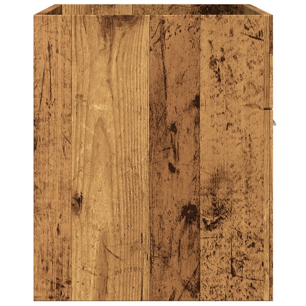 Washbasin Cabinet with Rustic Wood Look 90 X 38.5 X 46 Cm Particleboard