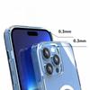 TPU+PC Case for iPhone 16 15 Pro Max 14 Plus 13 Transparent Magnetic Wireless Charge Shockproof Clear Cover for Iphone 15pro