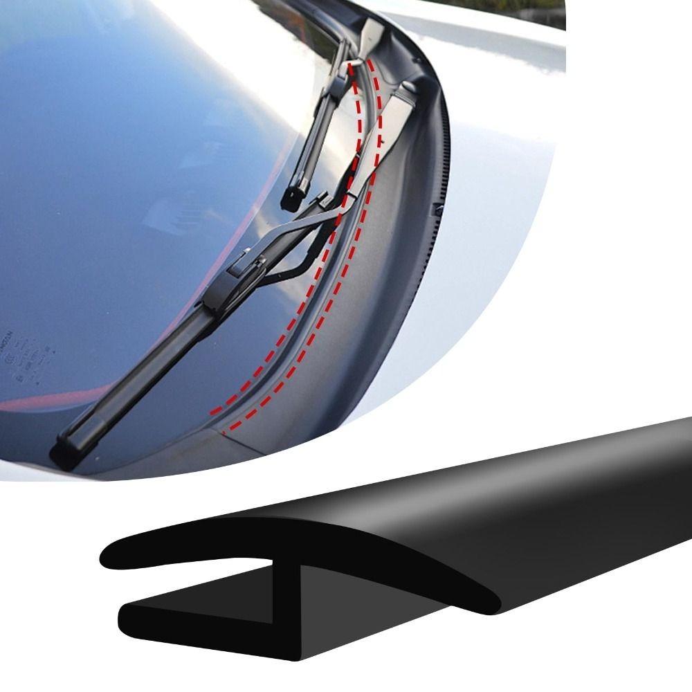 1.7M/5.6Ft Length Car Windshield Cowl Rubber Seal Strip H-Shape Profile Rubber Auto Front Rear Windshield Seal All Weather