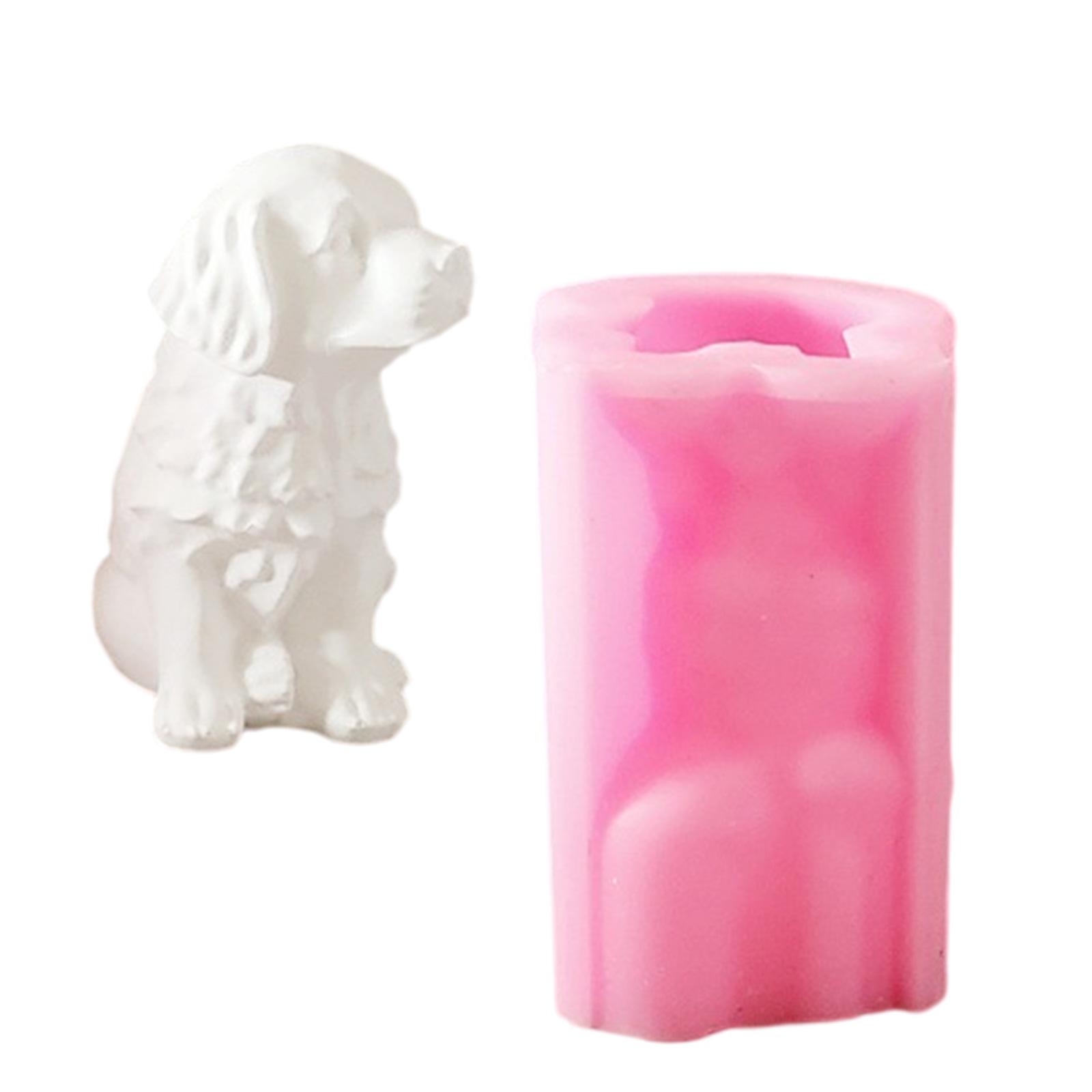 

Силиконовая форма для свечей Реалистичная фигурка домашней собаки Декоративная форма для рукоделия Тема животных Гипсовая форма для ручной работы