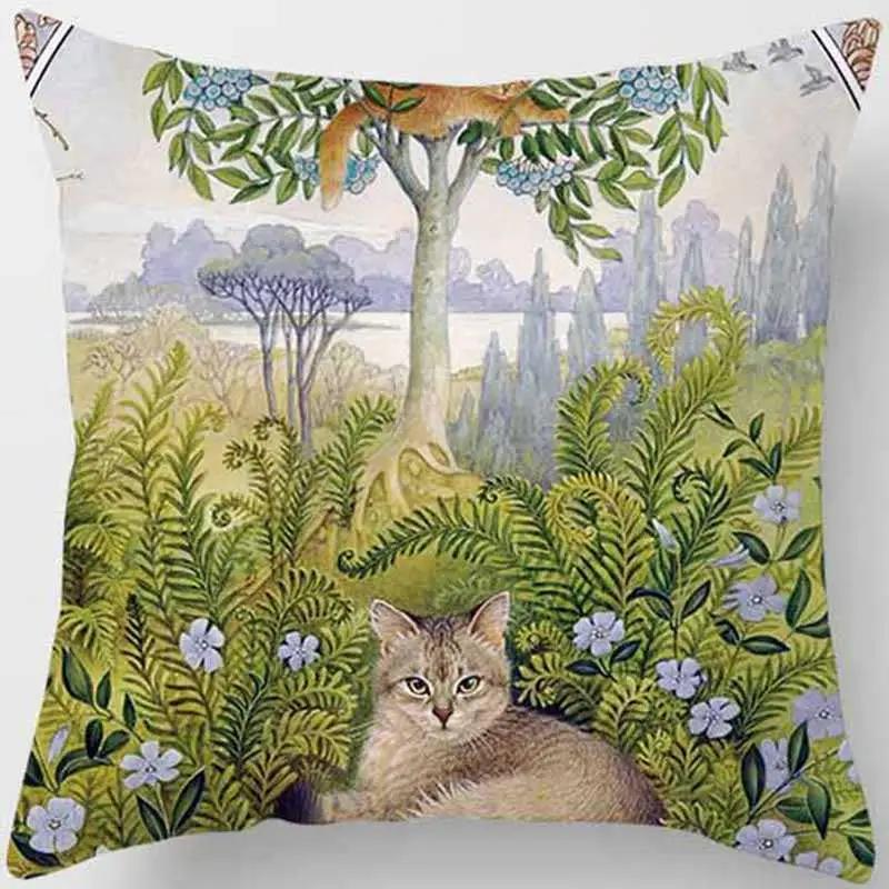 Unique Cat Pattern Pillowcase Sofa Home Decoration Car Office Supplies Outdoor  Cushion