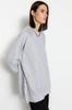 Women's Fashion New Hijab Sweatshirt Navy Blue Woven Piece Knitted Tunic