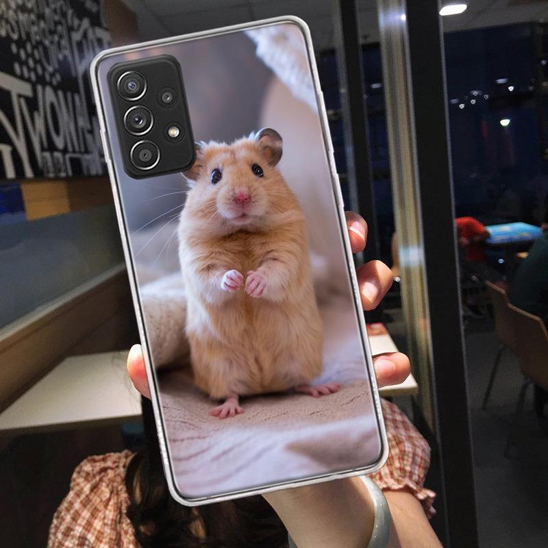 Hamsters With Hats Have Ears Phone Case for Samsung A54 A57 A37 A17 A14 A15 A12 A24 A34 A55 A35 A25 A52S A07 A05S A04S A22 A32 A