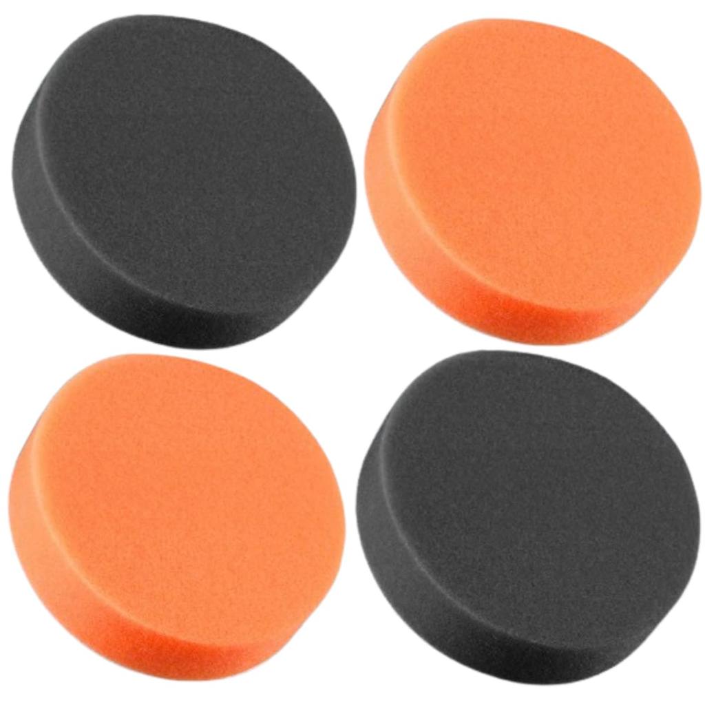 La Kissa Polisher Buff for Fine to Fine and Medium Set of for Car Car and Easy High Velcro Washable each in Orange and Sponge, 125mm, Ultra-Fine