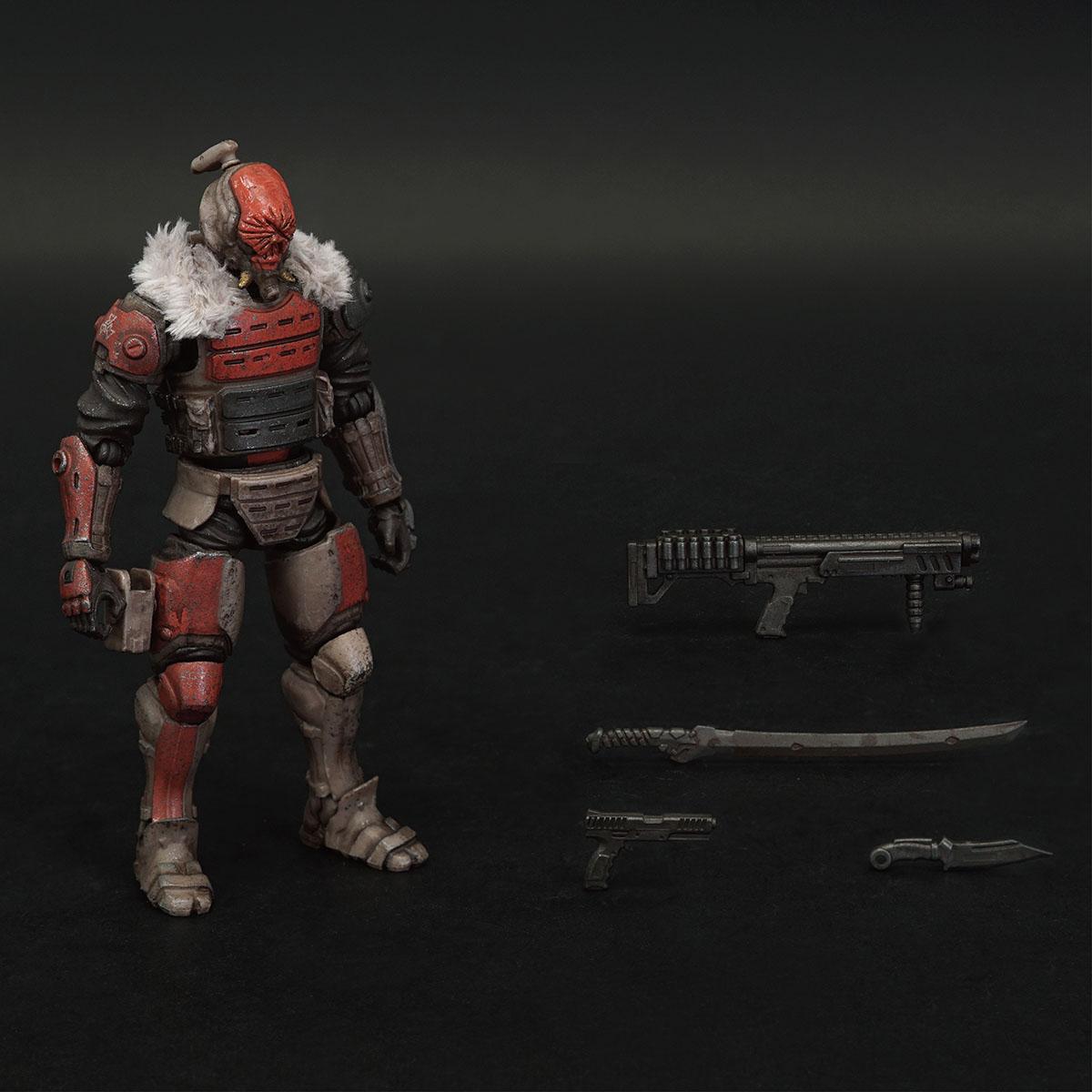 

Acid Rain War Yamato Force FAV-A111 Red Oni Samurai / A112 Red Crow Wind Soldier Action Figure Fast Shipping