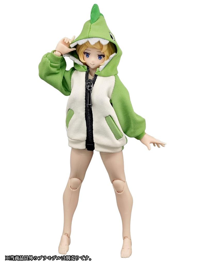 ALPHAMAX Party Animal Girl Roomwear Monster Hoodie Costume for 15-18cm Plastic ModelDoll (Finished Product) AX-0350