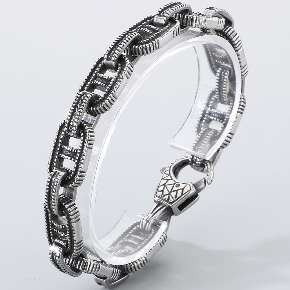 

Винтажный сплошной мужской браслет из нержавеющей стали для мужчин, крутые браслеты-цепочки шириной 12 мм, мужские браслеты длиной 20/23 см, подарки на его день рождения 23CM чёрный