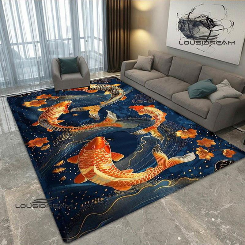 3D fish Cute printed carpet Non -slip carpet Yoga mat door mat photography props kitchen mat area rug birthday gift
