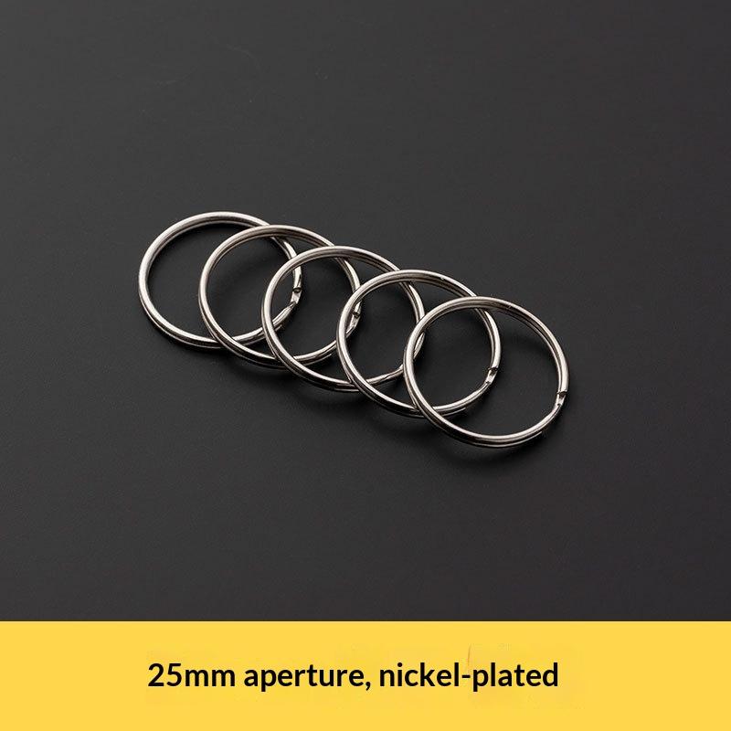 1 Stück Massiver Metall-Sprengringe Doppelöse Schlüsselanhänger 15-38mm Tasche Hakenverbinder Schlüsselanhänger Schlüsselhalter DIY Lederhandwerk Beschläge