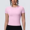 New-style Sports-inspired, Figure-hugging, Short-sleeved, Breathable Yoga T-shirt for Running, Training and Fitness – Women’s Top