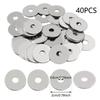 Galvanized Metal Flat Washers M6 40PCS Durable Spacers for Plumbing Fixture Hinges Indoor Outdoor Maintenance
