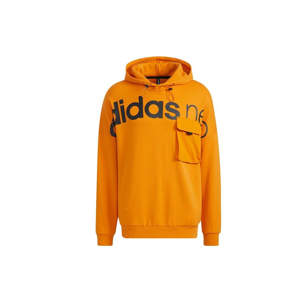Adidas Neo Ard Hoodie With Large Logo Print Men Hoodies Orange HG1607