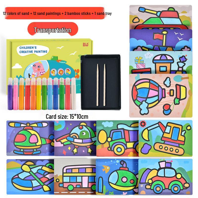 Children's DIY Sand Painting Kit: Educational Craft Toy for Boys and Girls