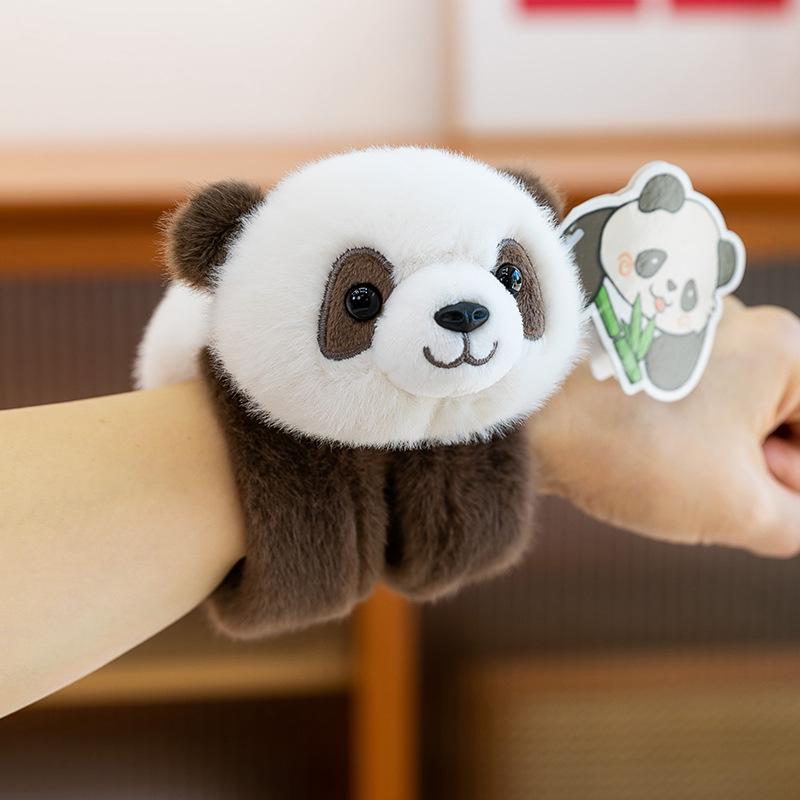 Adorable Panda Snap Bracelet & Magnet Plush Doll Gift for Kids