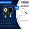 Handheld Digital Microscope 2MP Camera 500X Magnification 2Inch IPS Screen 8 Adjustable LED Light For Jewelry Stamps Inspection