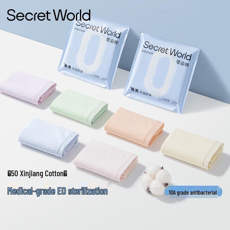 

SecretWorld Women s High-Waist 95% Cotton Antibacterial Seamless Briefs XL (120-140 lbs)