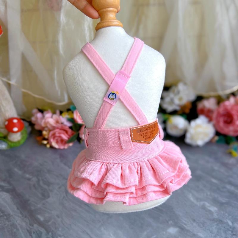 

Summer Dog Clothes Denim Jeans Skirt Puppy Small Dog Costume Dress Yorkie Pomeranian Shih Tzu Maltese Poodle Bichon Pet Clothing XS（old）