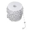 1 Roll Prl Bds Chain Artificial Prl Strand Trim String for Flower Wrth Wedding Bouquet Party Decoration