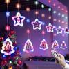 SITEDAN Christmas Curtain Lights, LED Illumination Lights, Christmas Lights with Remote Control, String Lights, Star-Shaped Decorative Lights, Create