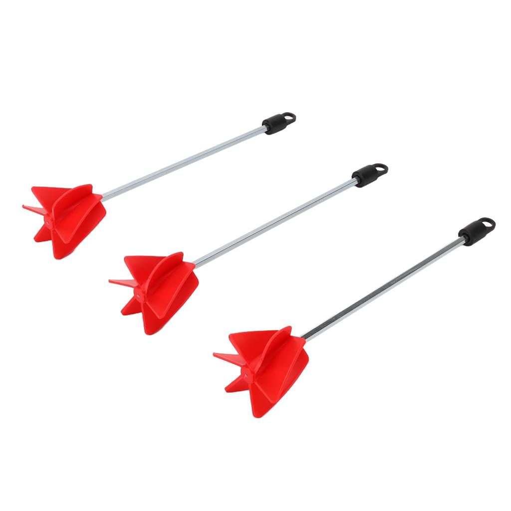3Pcs Drill Paint Stirrer Spiral Mixer Attachment for Concrete Resin Silicone Paddle 11.4in