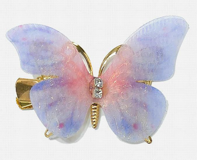 

Градиентная заколка-бабочка для детей - симпатичная заколка-уточка из сетки и сплава, идеально подходит для стилей ханьфу и феи one piece