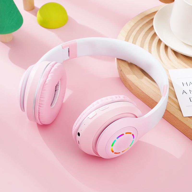 B39M PRO LED Gradient Light-Up Wireless & Wired Bluetooth Headband Headphones