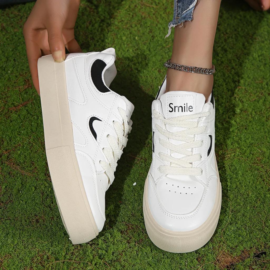 Autumn Women's Flat Shoes Fashionable Design Platform Casual Breathable Canvas Comfortable Women's Sports Vulcanized Shoes