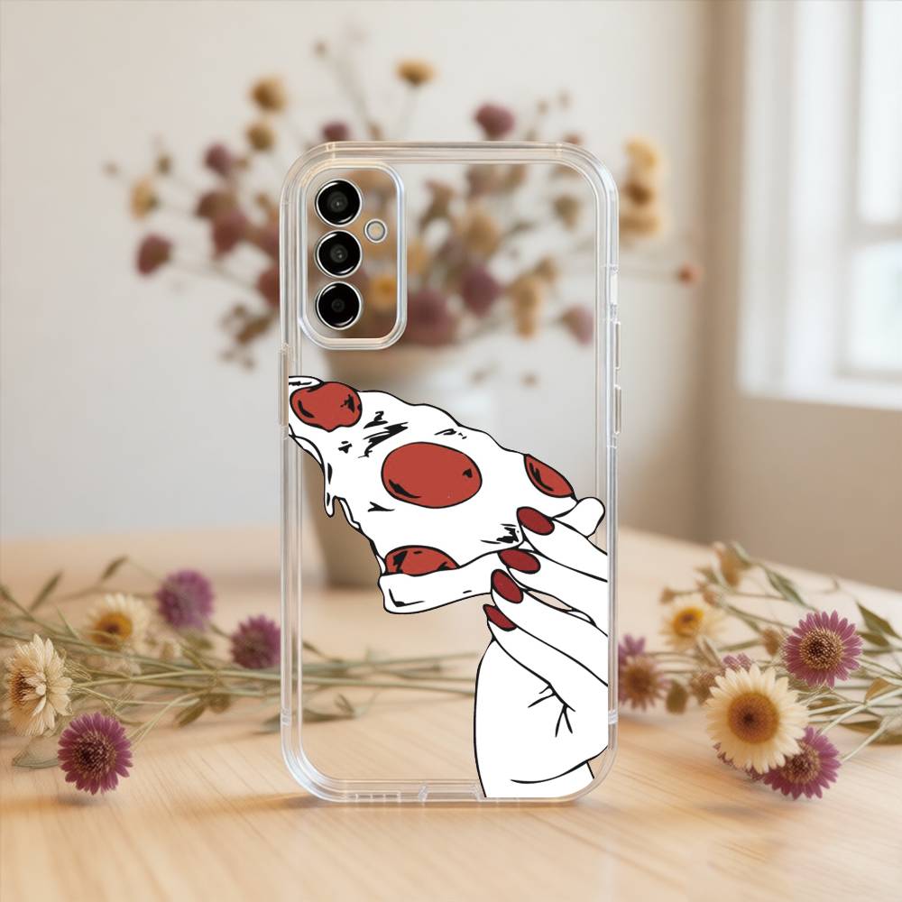Pizza Phone Case Transparent Silicone Soft For SamsungA10,12,20,21S,30,31,40,50,51,52,70,71