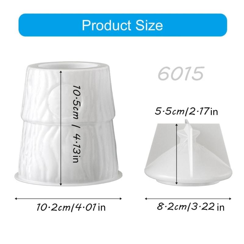 Holiday Tree Shape Container Craft Mould, Two Part Casting Mould Set for Handmade Candle Holder and Christmas Table Display