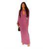 European Style 2026 Spring Elegant Hollow High Waist Slimming Bodycon Long Dress for Women