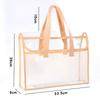 A4 Large Capacity Three-Layer File Bag with Transparent Mesh
