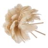 Feather Table Lamp USB Rechargeable Ostrich Feather Desk Light with Gold Tripod for Bedroom 40Pcs